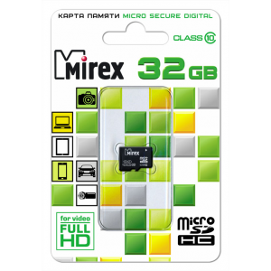 Карта памяти microSDHC MIREX 32GB (UHS-I class 10)