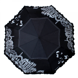 Зонт складной женский автоматический Flioraj 250101 FJ черный
