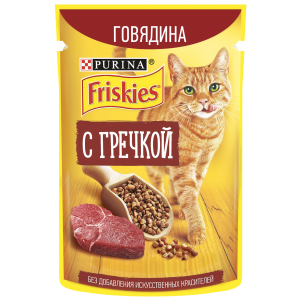 Корм для кошек Friskies с говядиной в подливе Nestle