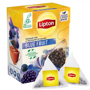 Черный чай Lipton blue fruit tea 20 пакетиков