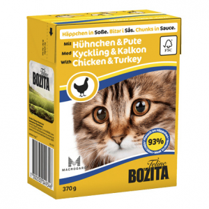 Консервы для кошек "Bozita Feline" с курицей и индейкой в соусе