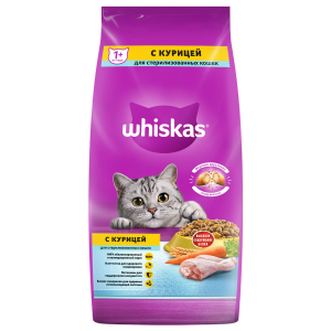 Whiskas сухой корм для стерилизованных кошек с курицей