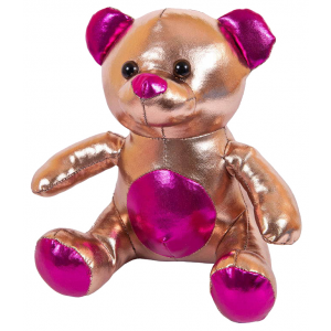 Серия "Металлик" игрушка мягкая Медведь коричневый 18 см. ABtoys M2053