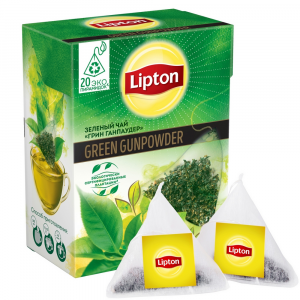 Чай зеленый Lipton gunpowder в пакетиках