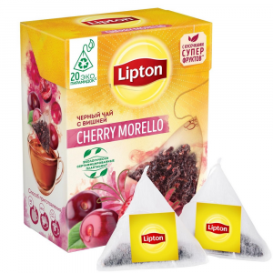Чай черный Lipton cherry morello в пакетиках