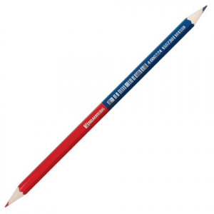 Карандаш двухцветный BRAUBERG красно-синий 2.9 мм