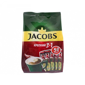 Напиток Jacobs крепкий 3в1 кофейный растворимый в пакетиках 50*12 г