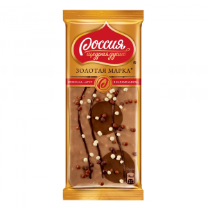Шоколад Россия Щедрая душа золотая марка дуэт в карамельном