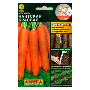 Семена Морковь Ранняя сладкая Аэлита (на ленте)