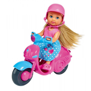Кукла "Еви" на скутере, Simba 12 см