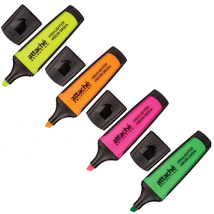 Attache Selection Набор текстовыделителей "Neon Dash", 1-5 мм, 4 цвета