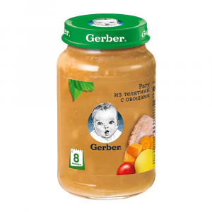Пюре Nestle Gerber Рагу из телятины с овощами (с 8 месяцев)