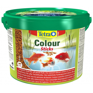 Корм для прудовых рыб Tetra Pond Color Sticks, для окраски, палочки, 10 л
