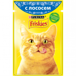 Корм для кошек Friskies с лососем в подливе