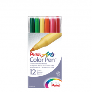 Набор фломастеров Pentel "Arts Color Pen", 12 цветов