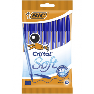 Набор ручек шариковых BIC Cristal Soft 918532, синяя, 1,2 мм, 10 шт