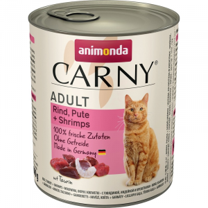 Консервы для кошек Animonda Carny с говядиной, индейкой и креветками 6 шт по 800 г