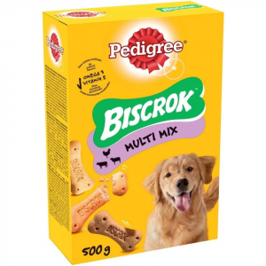 Лакомство для собак Pedigree Biscrok бисквитные косточки ассорти