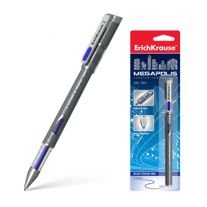 Ручка гелевая ErichKrause Megapolic Gel 17751, синяя, 0,5 мм, 1 шт