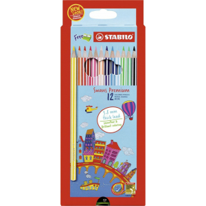 Набор цветных карандашей "Stabilo Swans Premium Editional", 12 цветов