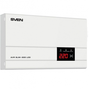 Стабилизатор напряжения SVEN AVR SLIM 500 LCD