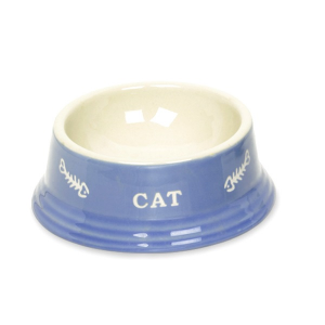 Одинарная миска для кошек Nobby керамика голубой