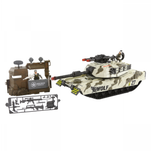 Игровой набор Chap Mei Тундровый патрульный танк, 39 см, свет, звук, эффект "отдачи"