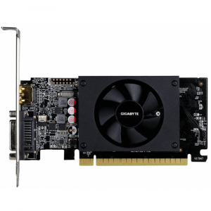 Видеокарта GigaByte GeForce GT 710 954Mhz PCI-E 2.0 2048Mb 5010Mhz 64 bit DVI HDMI HDCP Low Profile GV-N710D5-2GL