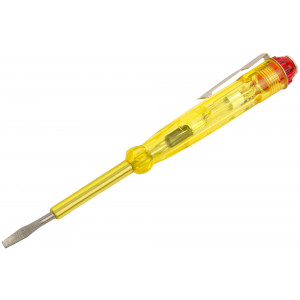Отвертка индикаторная, желтая ручка 100 500 В, 190 мм КУРС 56502