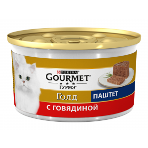 Консервы для кошек Gourmet Gold, паштет, говядина, 85г