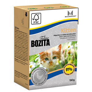 Консервы для котят BOZITA Feline Kitten, с курицей в желе, 190г