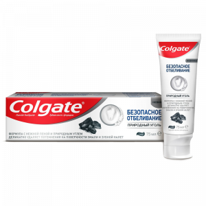 Зубная паста COLGATE Безопасное Отбеливание, Природный уголь, 75мл