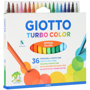 Фломастеры Giotto Turbo Color, набор 36 цветов