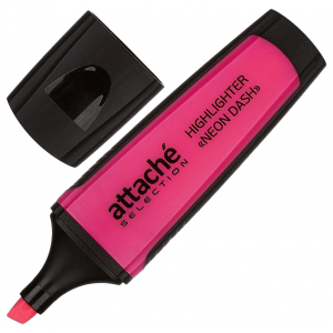 Attache Selection Текстовыделитель "Neon Dash", розовый, 1-5 мм