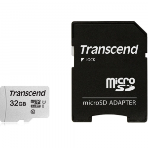 Карта памяти microSDHC UHS-I U1 TRANSCEND 32 ГБ 95 МБ/с Class 10 TS32GUSD300S-A