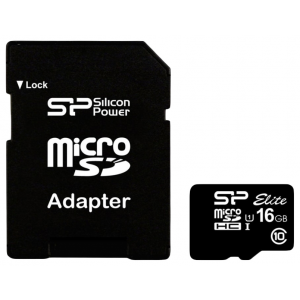 Карта памяти Silicon Power Micro SDHC Elite SP016GBSTHBU1V10-SP 16GB