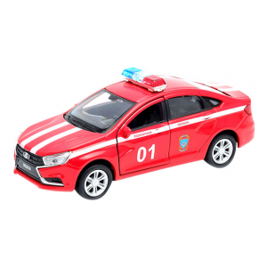 Модель машины Lada Vesta Пожарная охрана Welly 1:34-39