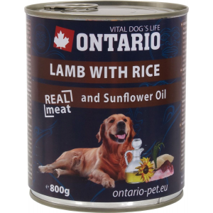 Консервы для собак "Ontario", с ягненком и рисом