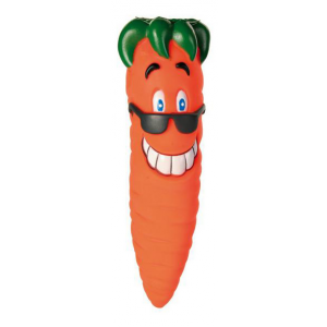 Игрушка-пищалка для собак TRIXIE Морковь из винила, оранжевый, 20 см