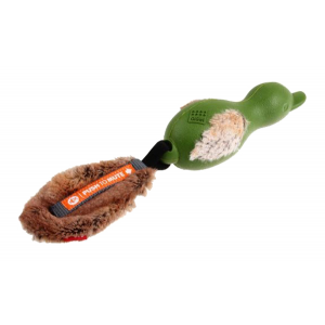 Игрушка для собаки GiGwi Утка с отключаемой пищалкой зеленая