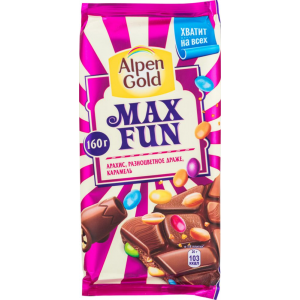 Шоколад ALPEN GOLD Max Fun Арахис