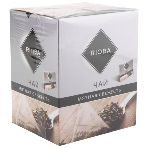 Чай черный Rioba мятная свежесть байховый крупнолистовой в пакетиках