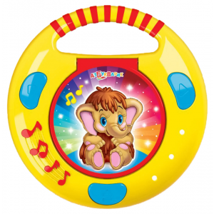 Интерактивная игрушка Азбукварик CD-плеер с огоньками Песенки и сказки