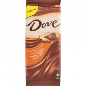 Dove молочный шоколад с миндально-апельсиновым грильяжем