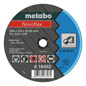 Круг отрезной Metabo 616477000 сталь 230*3,0 Novoflex вогнутый