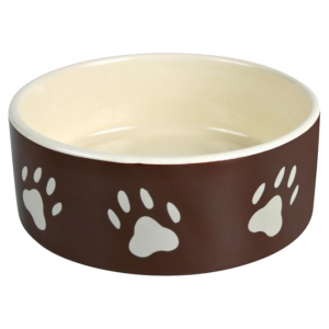 Одинарная миска для собак TRIXIE керамика белый коричневый