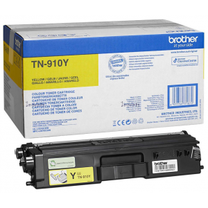 Картридж для лазерного принтера Brother TN-910Y, желтый, оригинал