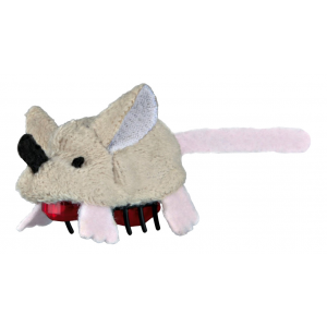 Заводная игрушка для кошек TRIXIE Бегающая Мышь плюш, в ассортименте, 5.5 см
