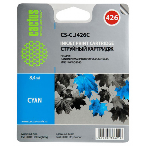 Картридж для струйного принтера Cactus CS-CLI426C голубой