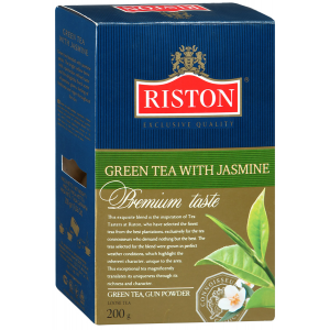 Чай Riston грин с жасмином зеленый с лепестками жасмина